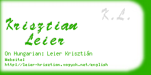 krisztian leier business card