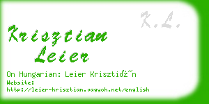 krisztian leier business card